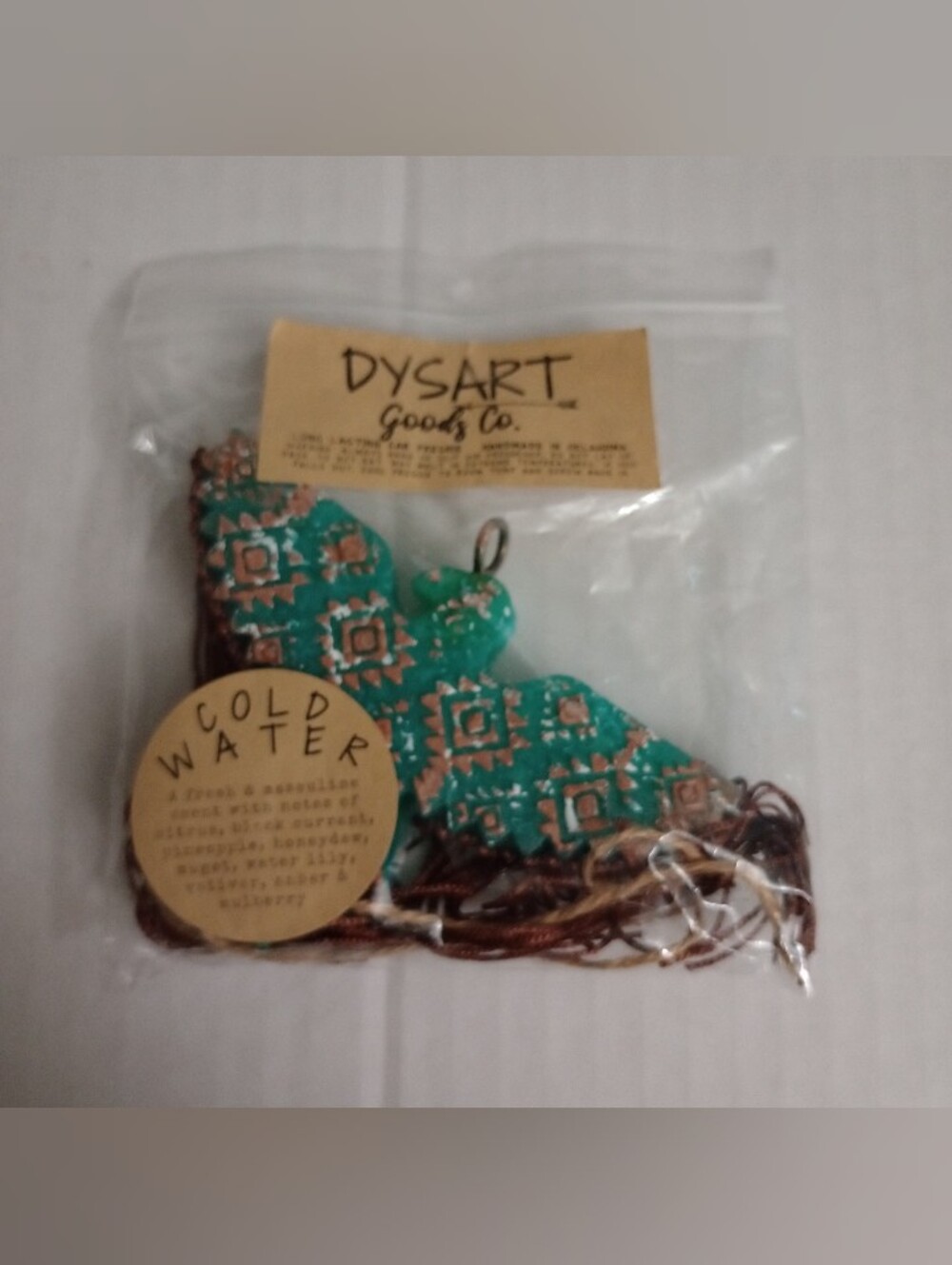 Dysart Goods Co. Thunderbird Car Freshie Freshener Cold Water Scent Made In Okla